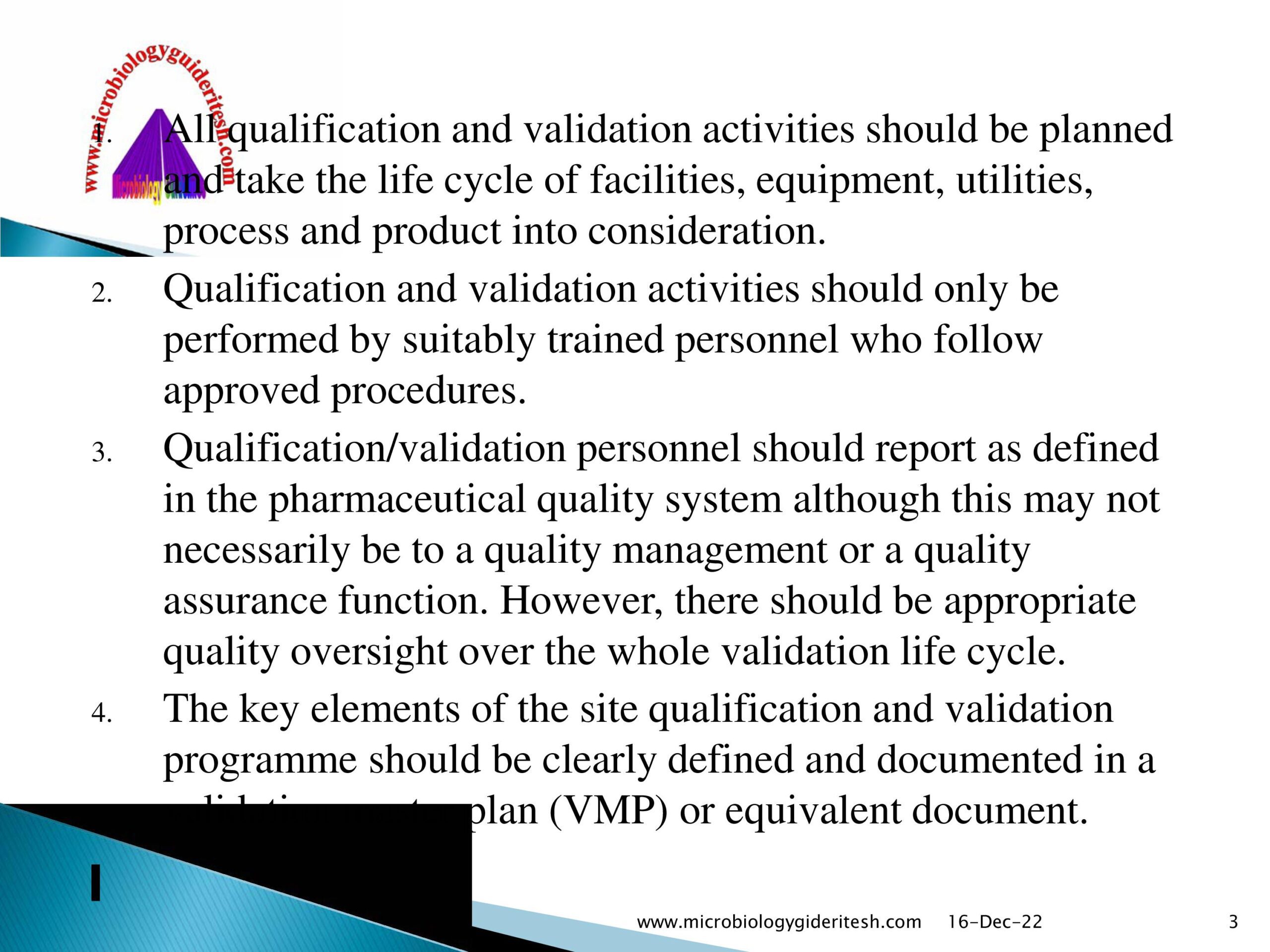 Qualification/Validation