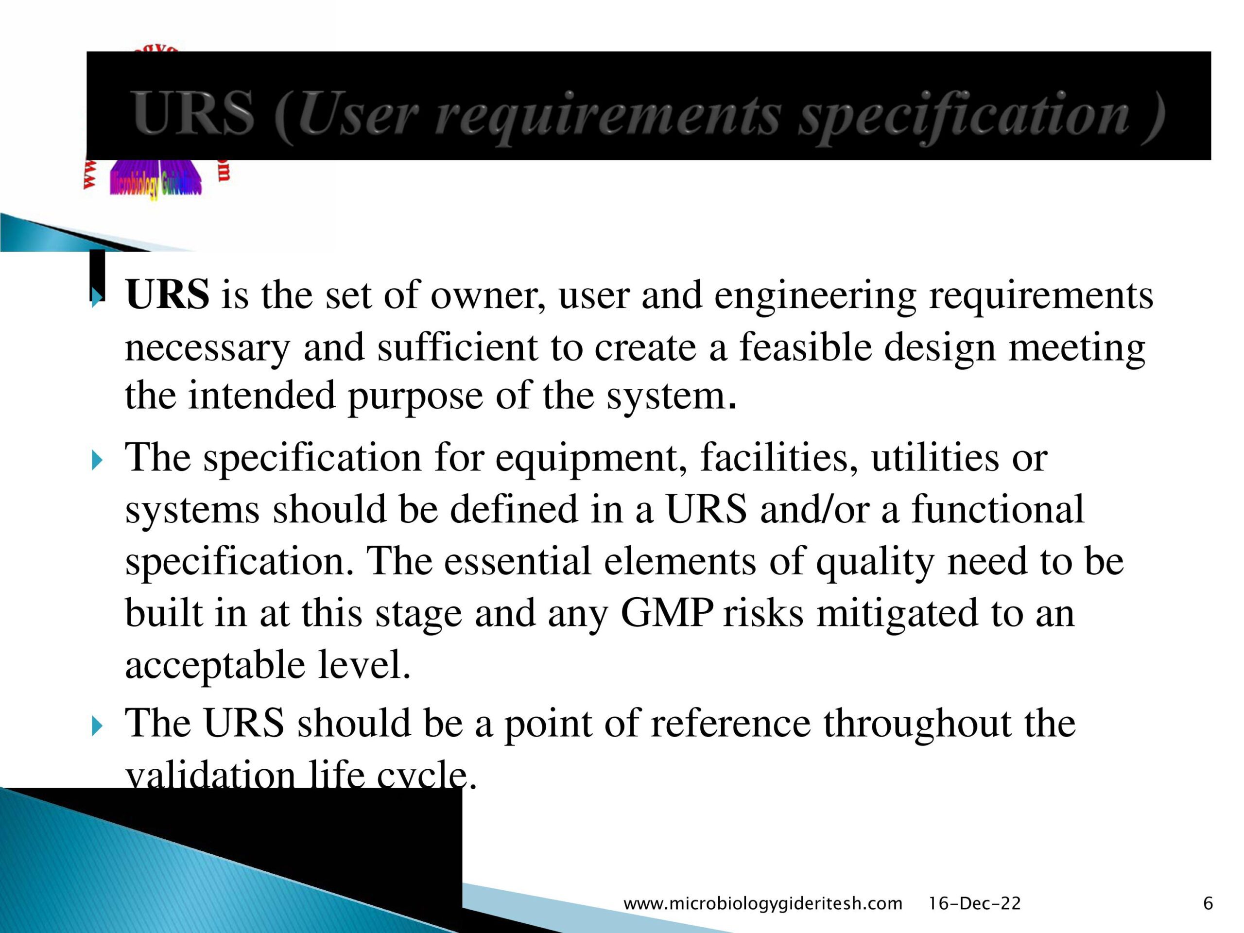 Qualification/Validation